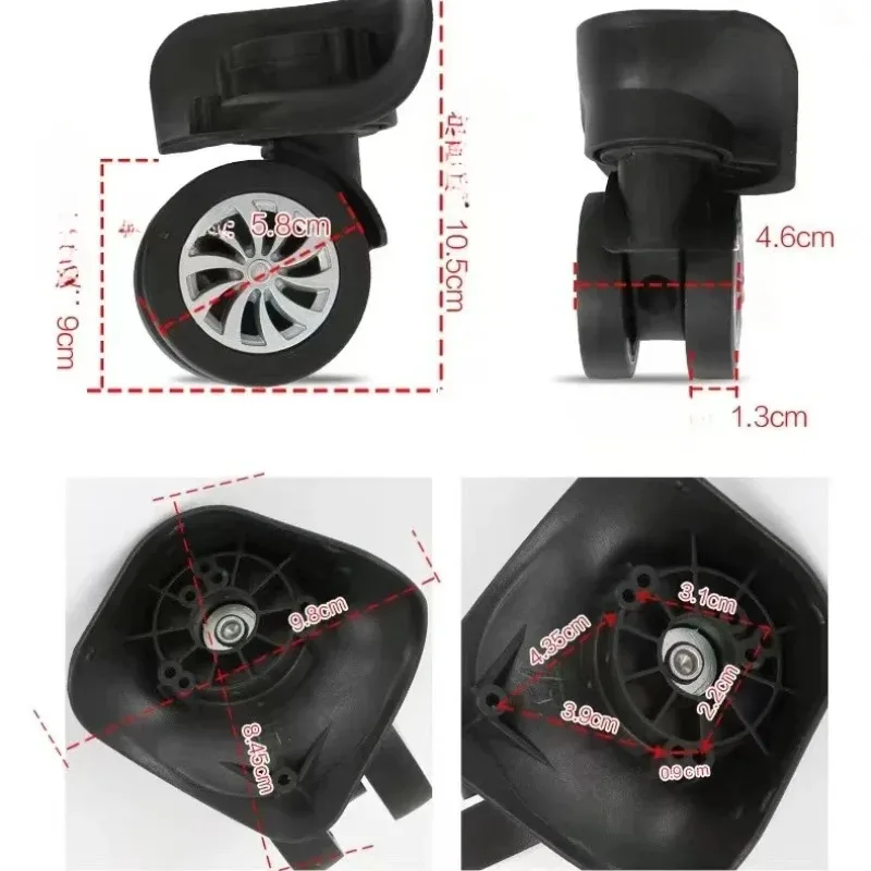 valise bagages roues pivotantes universelles à 360 degrés outils de roue de chariot