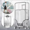 Housse de protection pour bagages entièrement transparente, valise étanche en PVC pour boîtier de chariot de 18 à 30 pouces, housse anti-poussière et anti-pluie, accessoires de voyage