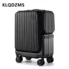 klqdzms valise à main ouverture avant mallette d'embarquement pour ordinateur portable 20 pouces boîtier de chariot de chargement usb boîte de mot de passe bagage de cabine