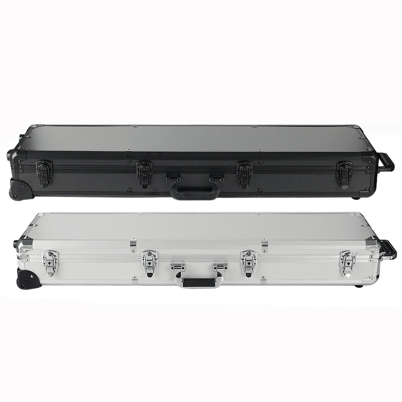 Boîte à outils portable en aluminium avec roulettes, valise multifonctionnelle, longue boîte à outils oller, équipement de sécurité Boîte à outils portable en aluminium avec roulettes, valise multifonctionnelle, longue boîte à outils oller, équipement de sécurité