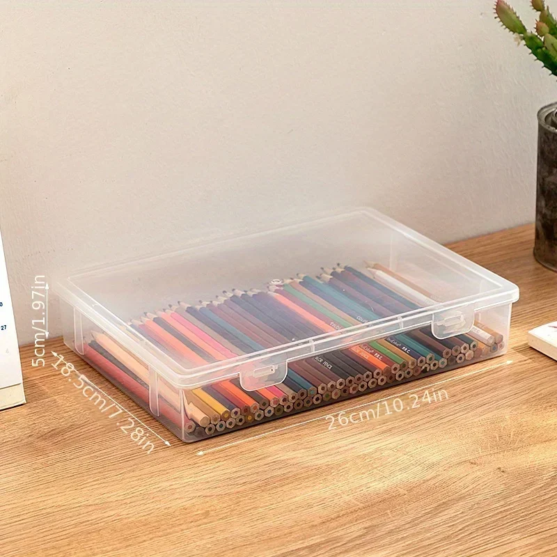 trousse à crayons de grande capacité, en plastique transparent, marqueur de croquis, boîte de rangement de peinture au plomb coloré, fournitures de rentrée scolaire