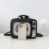 dessin animé mignon sacs à main pour femmes drôle rétro tv transparent carré sac mode cuir personnalisé créatif sac à bandoulière femme