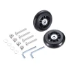 2 kits de roues pivotantes pour valise, essieux en caoutchouc et acier, remplacement de roue à bagages, anti bruit durable avec outils 68/75/78mm x 24mm, installation facile