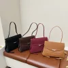 sac à aisselles décontracté à la mode, nouveau style élégant, sac à bandoulière tendance, tempérament simple de couleur unie, sac à main