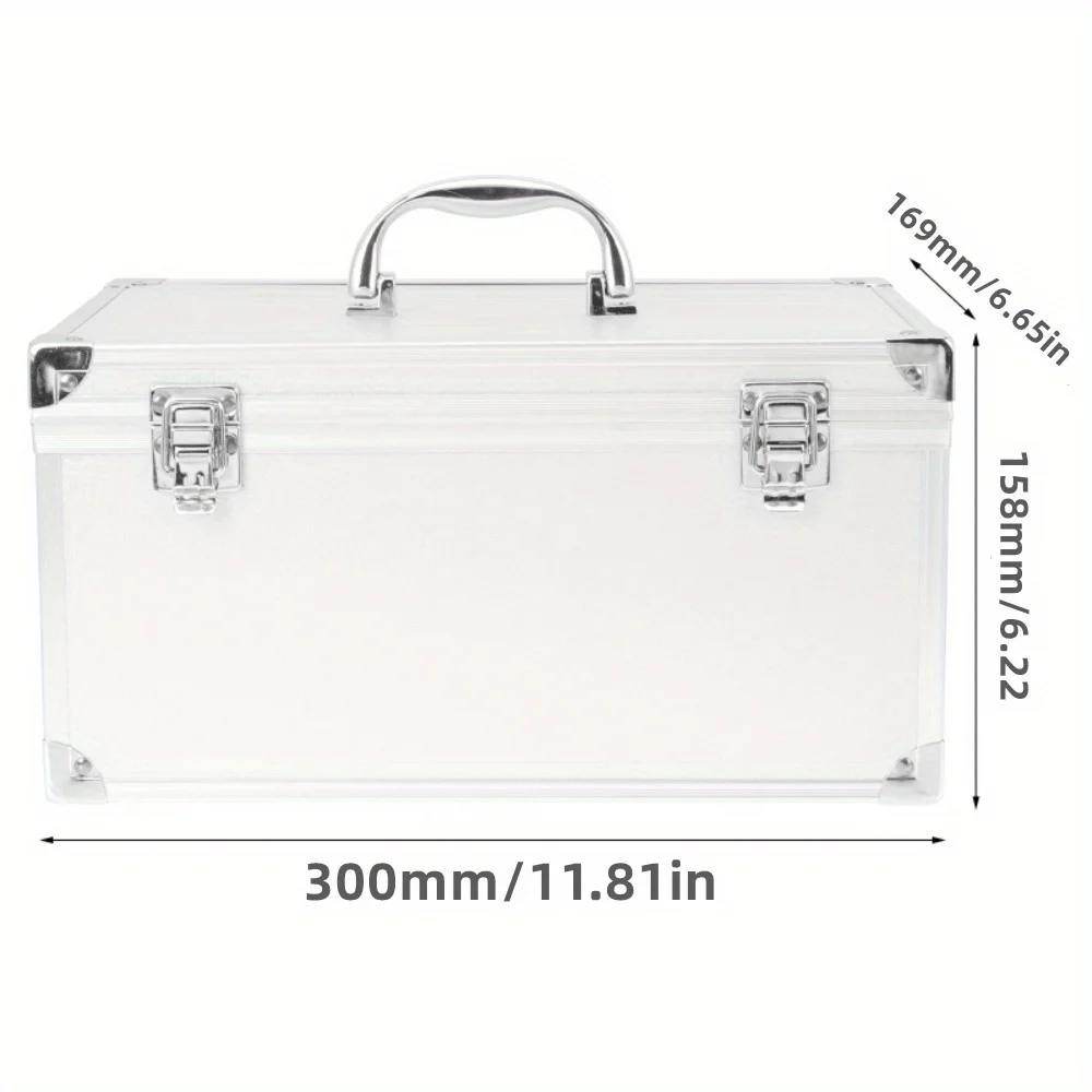 pièces de valise en aluminium, conteneurs de toilette, jouet dur, organization de garage, rangement, boîtier de verrouillage en métal portable sans éponge