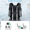 4 pièces 40l cabine de voyage sac à dos bagsmart 17.3 ''sac à dos pour ordinateur portable compagnie aérienne bagage à main sac à dos valise avec cubes d'emballage