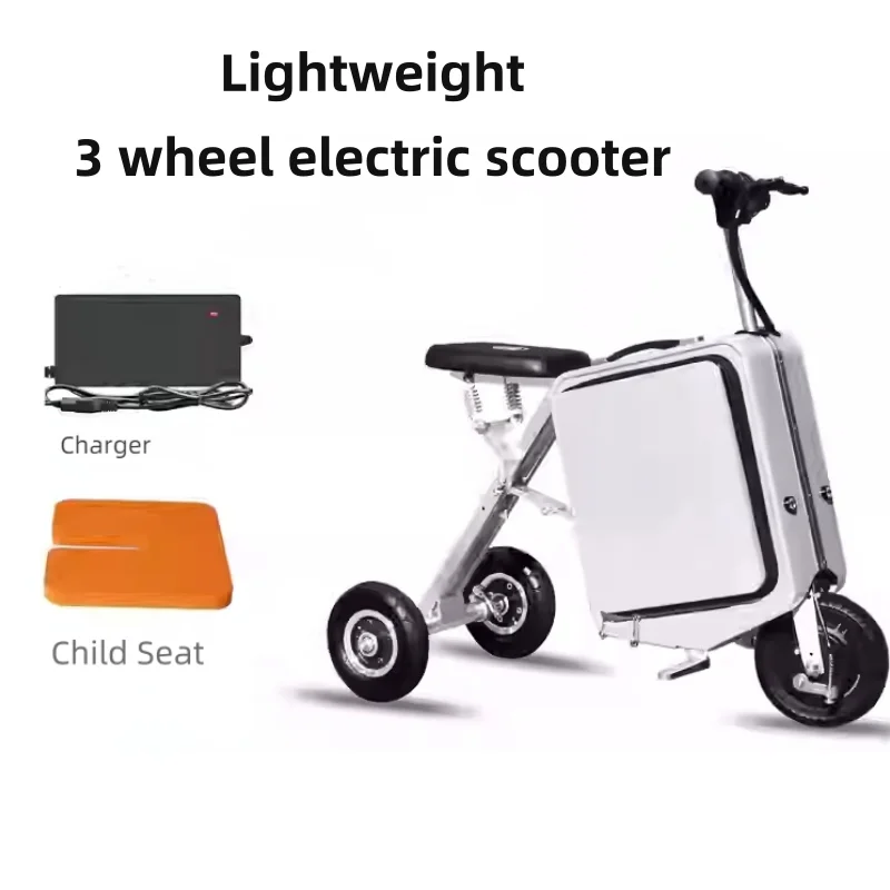 valise de scooter électrique de bagage de mode pour des adultes avec le scooter de mobilité pliant de 2 places léger avec la batterie amovible