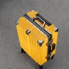 Valise à roulettes avec cadre en aluminium, cabine d’embarquement, valise à roulettes avec mot de passe, hommes et femmes, étudiants, 20 po