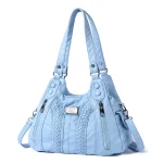 Sac à main en cuir pour femme, sacs initiés, sac à bandoulière en peau de mouton véritable, sac messager, fourre-tout pour mamans, mode