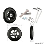 Roues de Remplacement de Valise à Roulettes Flexibles, 1 Pièce