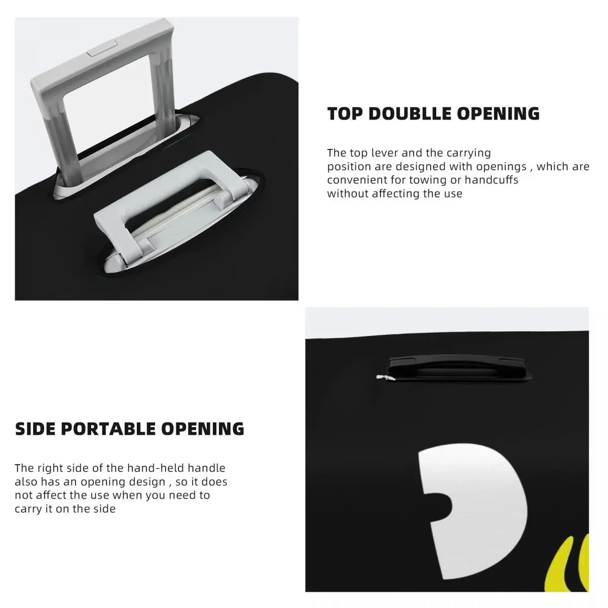 bad badtz maru – housse de valise de dessin animé, voyage de croisière, vacances, accessoires de bagages pratiques, protection, cadeau pour la rentrée scolaire