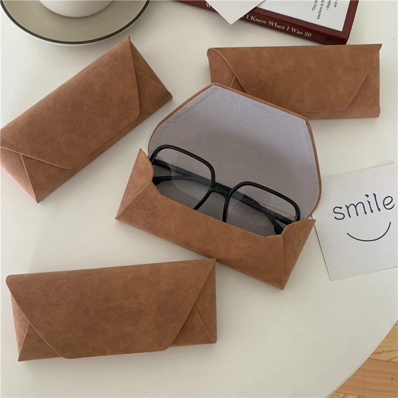 juste en cuir pu pour lunettes de soleil pour hommes et femmes, étui souple portable pour poudres, accessoires pour lunettes, cadeau pour femme