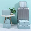 7 pièces/ensemble grande capacité organisateur de voyage sacs de rangement pliant valise étanche cubes d'emballage ensemble étuis portables