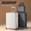 chariot à bagages élégant en alliage d'aluminium et de magnésium 100 % 20 28 pouces avec porte gobelet | valise de voyage légère
