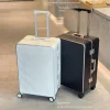 nouveau bagage hommes et femmes 20 28 pouces grande capacité cadre en aluminium valise de voyage avec poignée rétractable mot de passe valise