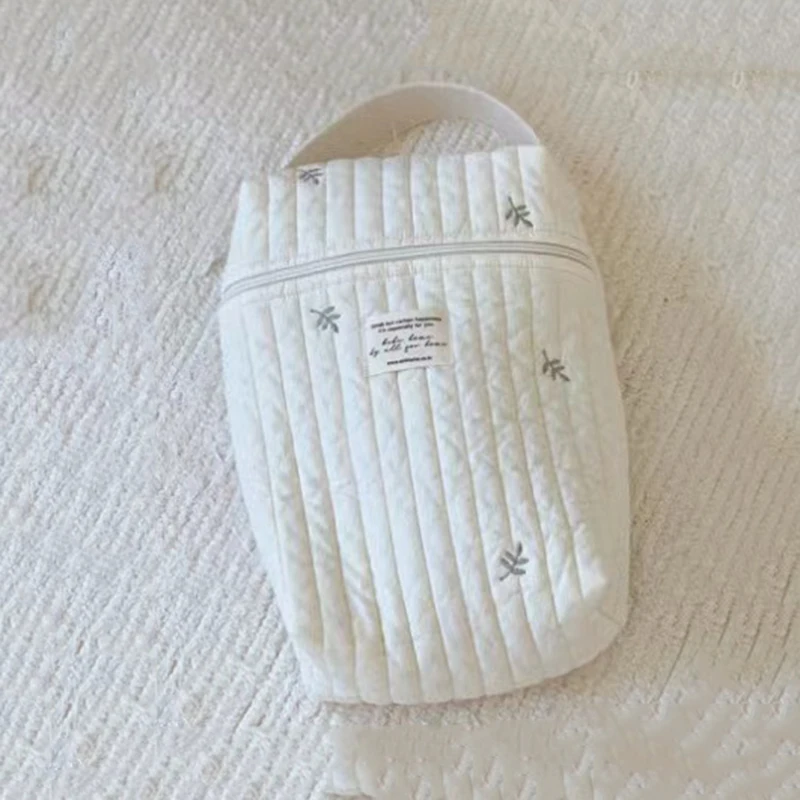 sac à couches portable pour poussette, caddie matelassé pour bébé, organisateur brodé, sacs pour maman, accessoires pour bébés, sac à langer de rangement