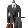 costume slim formel pour hommes d'affaires de mariage 3 pièces costume de banquet design haut de gamme à la mode (blazer + gilet + pantalon) taille s 4xl