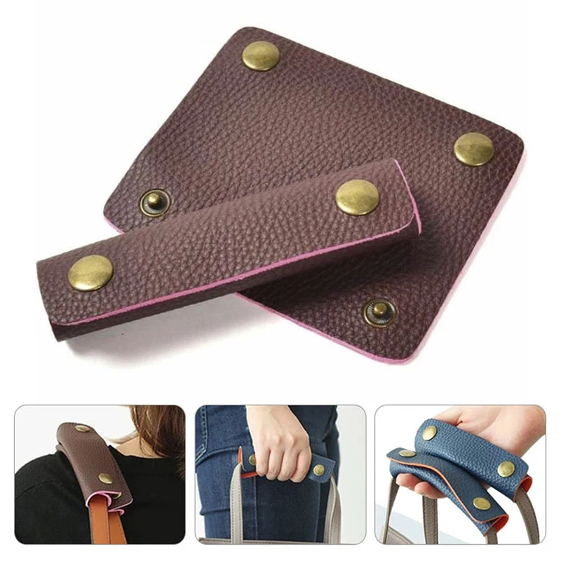 poignée de valise souple en cuir rond pour sac à bagages, accessoire de protection anti avc pour poussette