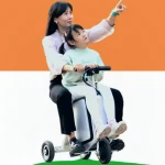 Valise de Scooter électrique de bagage de mode pour des adultes avec le Scooter de mobilité pliant de 2 places léger avec la batterie amovible