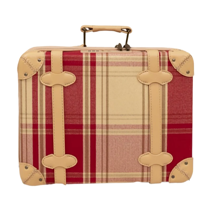 valise à main mignonne vintage de 14 pouces pour femmes, mini sac de voyage cosmétique avec organisateur de maquillage, bagage de cabine élégant