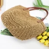 sac à main en paille tissé à la main pour femmes, fourre tout de plage creux, sac de voyage initié, mode