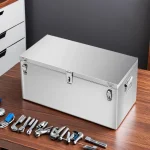Boîte à outils en acier inoxydable, organisateur d&rsquo;outils de grande capacité, valise, matériel multifonctionnel, boîte de rangement d&rsquo;outils, boîtes étanches