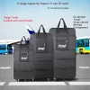 Sac à bagages avec roulettes extensible pliant Oxford chariot valise unisexe sac de transport week-end voyage avion sac de rangement de bagages