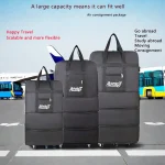 Sac à bagages avec roulettes extensible pliant Oxford chariot valise unisexe sac de transport week-end voyage avion sac de rangement de bagages