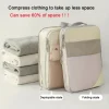 cubes d'emballage à compression pour valises, accessoires de voyage, organisateurs d'emballage extensibles, cubes d'organisation de voyage légers, 5 pièces