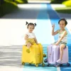 valise à roulettes pour enfants, petite valise à main pour enfants, chariot à fermeture éclair, peut s'asseoir et rouler