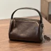 sac à main en cuir rétro simple pour femme, petite tête couche plante peau de vache, petite bandoulière initiée, designer de luxe