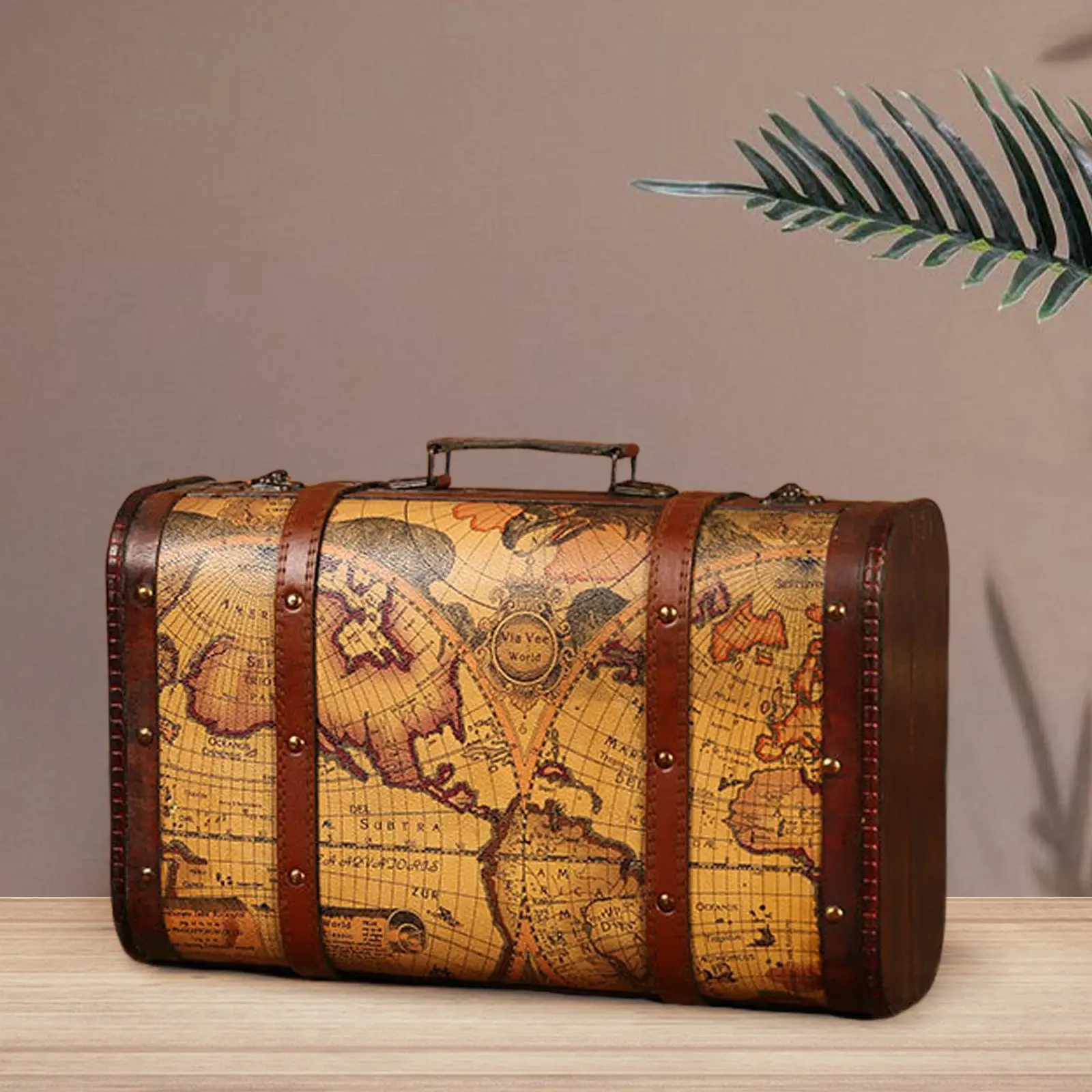 valise vintage avec poignée, accessoires photo, coffre en bois, boîte décorative, coffre en bois, coffre en bois pour vitrine de magasin, chambre à coucher