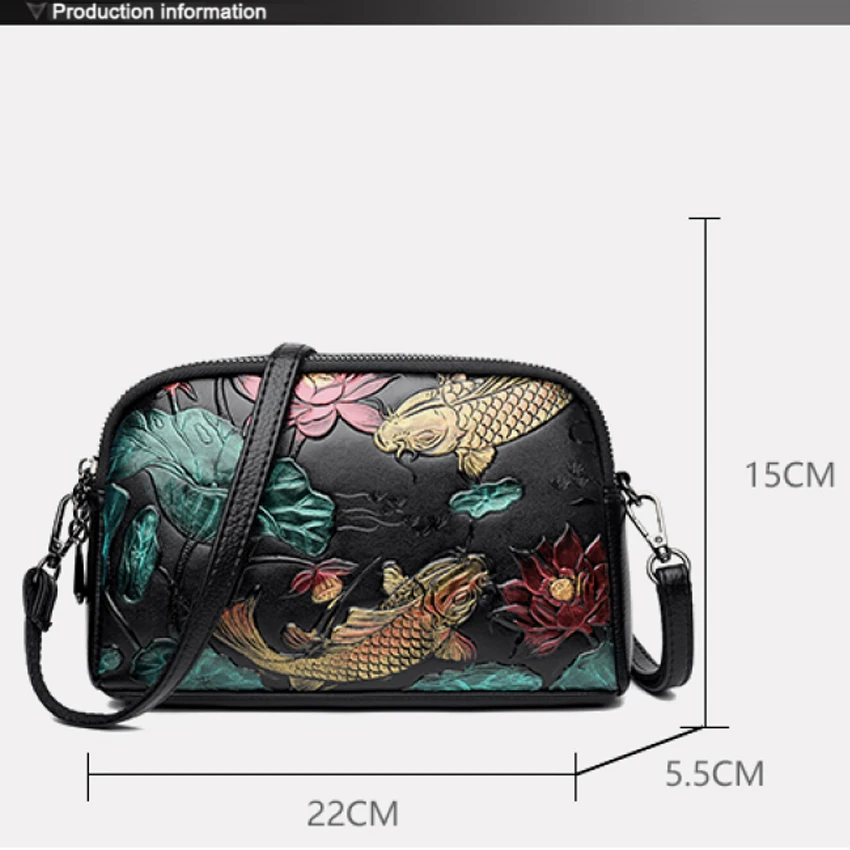 sac à main en cuir de haute qualité de styliste de luxe, style ethnique rétro, imprimé en 3d, à la mode, poche transversale diagonale pour téléphone