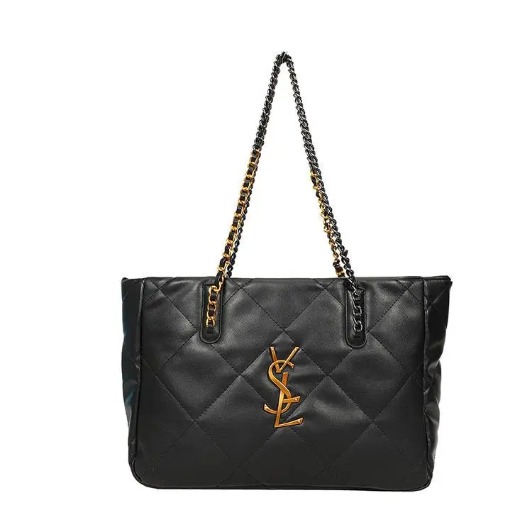 sac fourre tout français chic pour femmes, sac de shopping en cuir de grande capacité à motif litchi, sac à bandoulière polyvalent, 2025