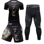 Ensemble T-shirt et pantalon de boxe pour homme, vêtement de sport, muay-thaï, rashguard, kickboxing, jiu jitsu herb j gi