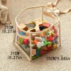 panier de rangement transparent pour jouets d'enfants, sac de rangement pour jouets de grande taille, panier de rangement multifonctionnel domestique de grande capacité
