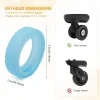couvre roues de valises soft 8pcs, couvercle de roue de compartiment à bagages en silicone pour la plupart des 8 roues tournantes