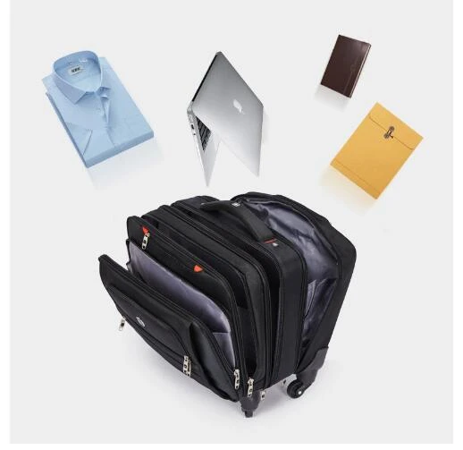 valise à roulettes oxford business trave pour hommes, taille de cabine, sacs à roulettes pour ordinateur portable, bagage à main, 18 pouces
