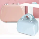 Petite boîte de rangement durable de 14 pouces, vente en gros multiple, sac de maquillage à main couleur bonbon, Mini valise portable