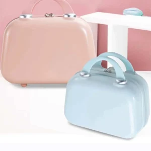 Petite boîte de rangement durable de 14 pouces, vente en gros multiple, sac de maquillage à main couleur bonbon, Mini valise portable Petite boîte de rangement durable de 14 pouces, vente en gros multiple, sac de maquillage à main couleur bonbon, Mini valise portable