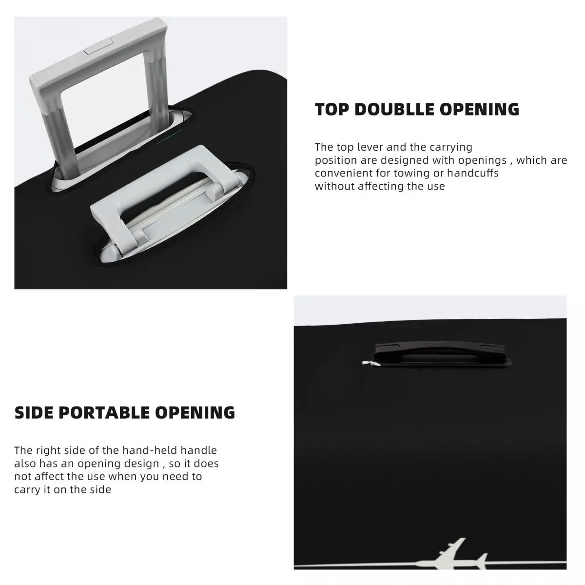 housse de protection pour bagages de voyage, avion d'aviation personnalisé, anti poussière, pour avion, aviateur, pilote, valise, adapté à 18 32 pouces