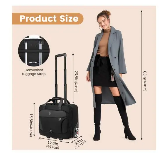 valise de voyage pour hommes, sac de chariot d'affaires, sac à roulettes, sacs à roulettes de voyage oxford sur roulettes, bagage à main