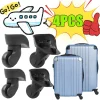 Nouveau 2/4 pièces valise roues bagages Spinner roulette silencieuse bagages roues roues de remplacement douane boîte chariot pièces accessoires Nouveau 2/4 pièces valise roues bagages Spinner roulette silencieuse bagages roues roues de remplacement douane boîte chariot pièces accessoires