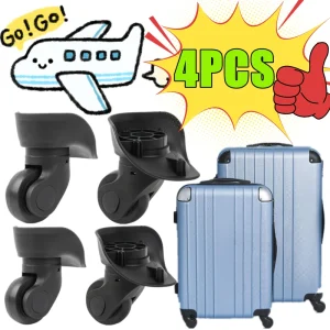 Nouveau 2/4 pièces valise roues bagages Spinner roulette silencieuse bagages roues roues de remplacement douane boîte chariot pièces accessoires