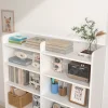 bibliothèque blanche à 5 niveaux pour enfants en bas âge, armoire de rangement moderne pour jouets d'enfants, meubles de garderie, bibliothèque de lecture, en stock aux états unis