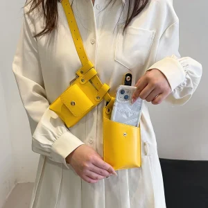 Femmes taille sac mode ceinture sac téléphone sac à main 2025 été nouveau sac de poitrine PU dame épaule bandoulière poitrine sac concepteur Fanny Pack