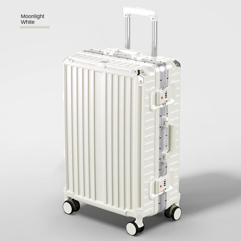 porte valise de grande capacité, cadre en aluminium de 28 pouces, boîtier de chariot épais, combinaison de bagages d'affaires, serrure tsa