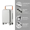 mixi – valise de voyage à large poignée pour ordinateur portable, bagage à main de 20 pouces pour femmes, cadre en aluminium, valise à roulettes 24 pouces
