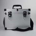 Grande boîte à outils portable en aluminium pour équipement de sécurité, mallette de rangement pour matériel, valise avec bandoulière