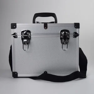 Grande boîte à outils portable en aluminium pour équipement de sécurité, mallette de rangement pour matériel, valise avec bandoulière